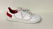 Valentino Shoes, White & Red Backnet Sneakers (size 38)