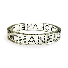 Chanel Clear Resin Logo Bangle Bracelet