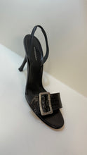 Burberry Shoes, Black Leather Slingback Heels (size 39.5)