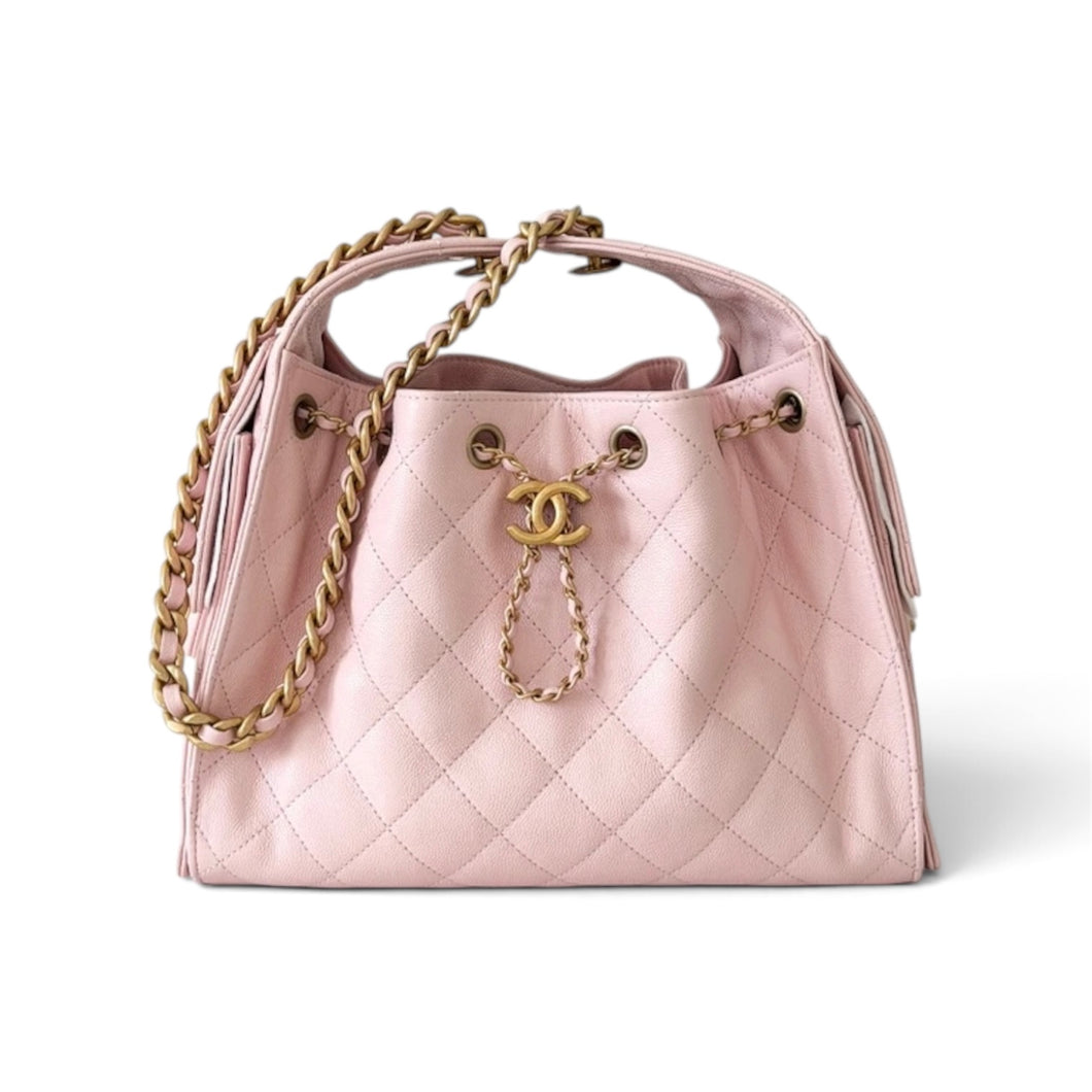 Chanel Bag, 2025 Light Pink Caviar Quilted Small Chanel 25 Handbag