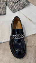 Gucci Shoes, Black Leather Jeanne Moc Toe Platform Loafers (size 38)