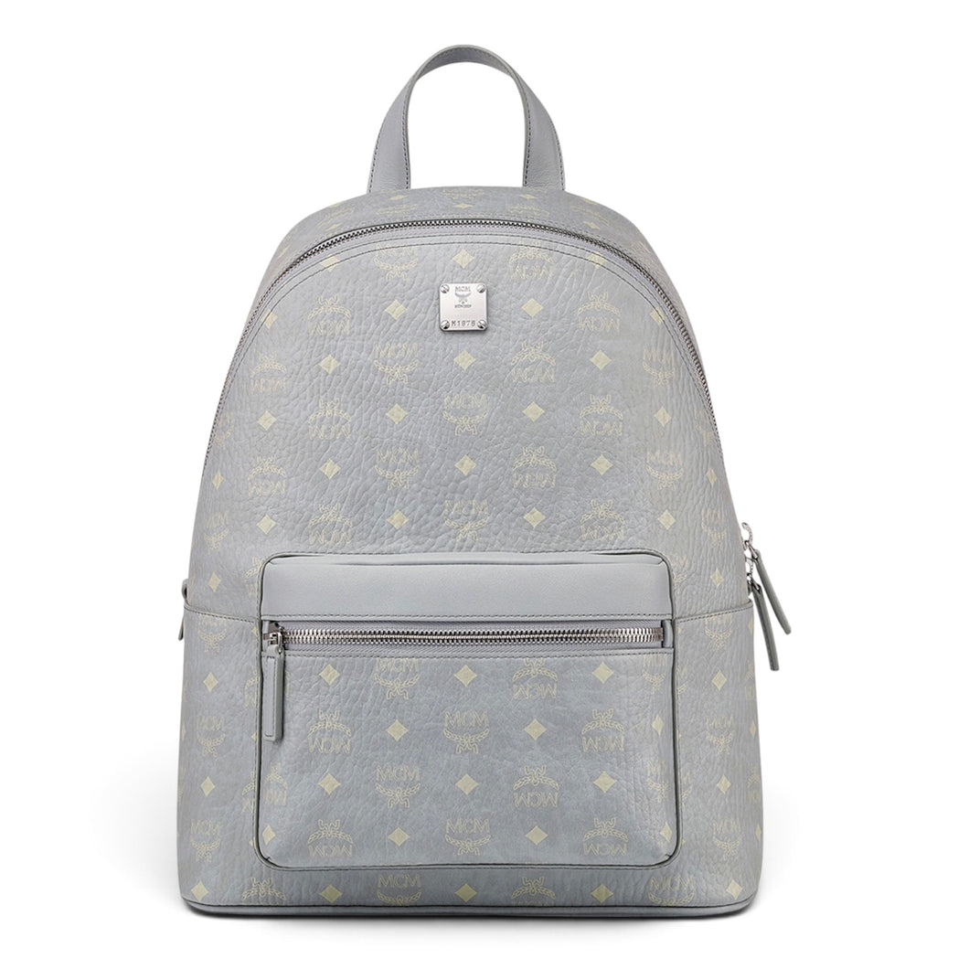 MCM Bag, Light Blue Leather Stark Medium Backpack