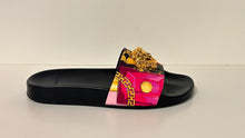 Versace Shoes, Pink & Gold Medusa Slides (size 36.5)