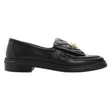 Chanel Shoes, Black Lambskin Quilted CC Turnlock Loafers (size 38)