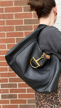 Gucci Bag, Black Textured-Leather Softbit Maxi Tote
