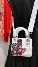Christian Dior Bag, White y Sequin-Accented Micro Lady Dior Bag