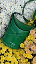 Alexander McQueen Bag, Green Calfskin Mini Curve Bucket Bag