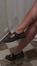 Christian Louboutin Shoes, Black Mamastrapitina Embellished Mesh Ballet Flats (size 39.5)