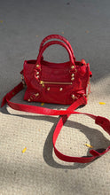 Balenciaga Bag, Red Agneau Giant 12 Gold Hardware Mini City Crossbody