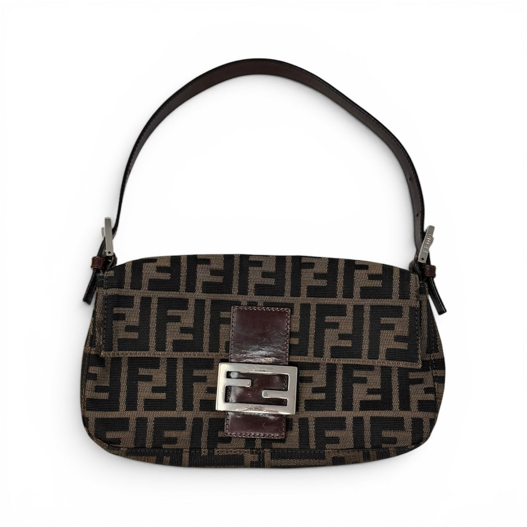 Fendi Bag, Tobacco Zucca Canvas Baguette