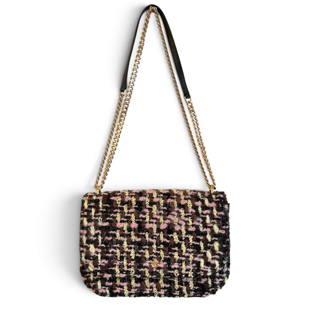 Tory Burch Bag, Multicolor Tweed Kira Small Shoulder Bag