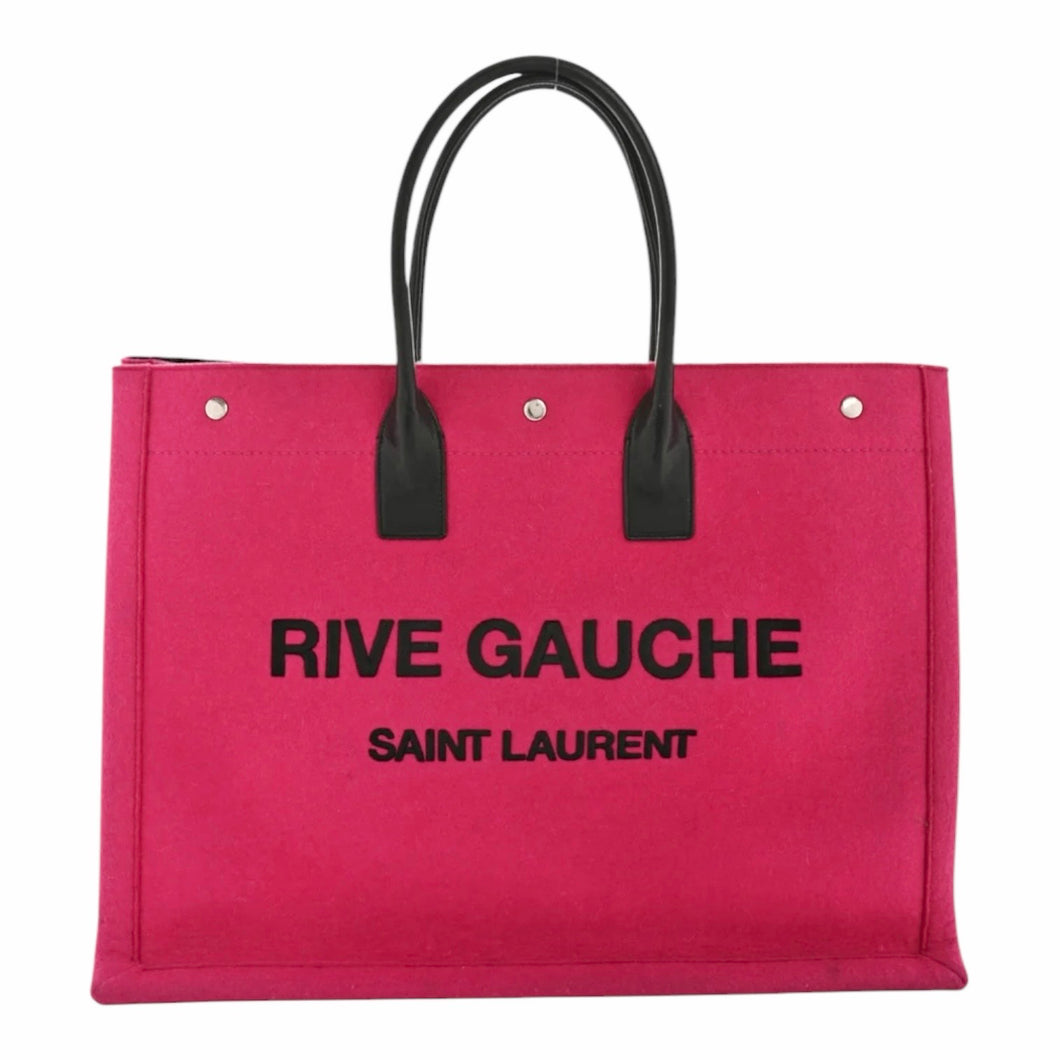 Saint Laurent Bag, Fuchsia Pink Wool Rive Gauche Tote