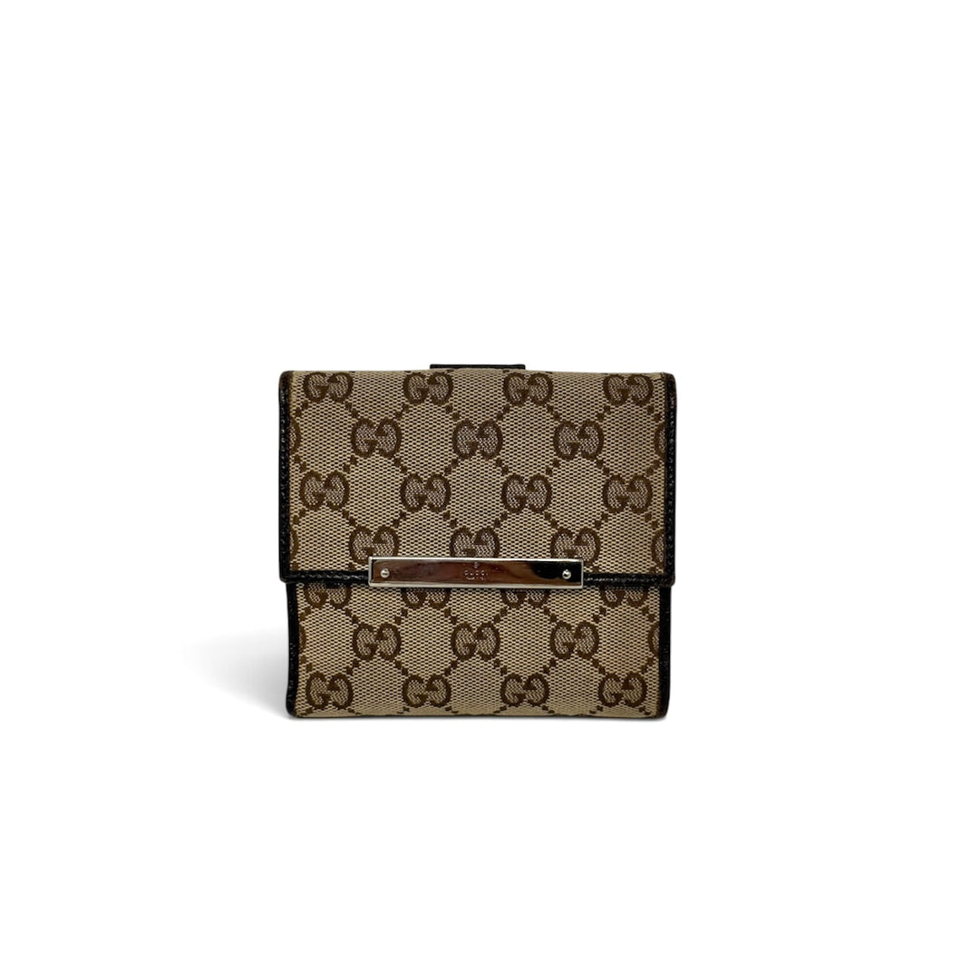 Gucci Brown Monogram Canvas Small Wallet