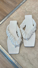 Khaite Shoes, White Ash Leather Thong Sandals (size 39)