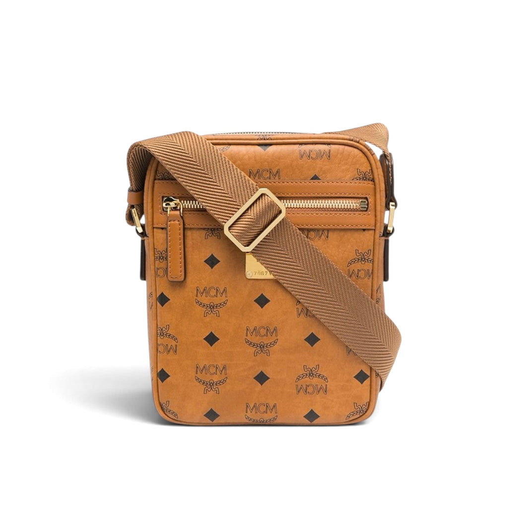 MCM Bag, Cognac Leather Klassik Small N/S Crossbody Bag