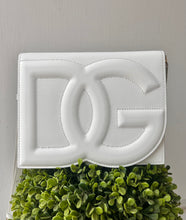 Dolce & Gabbana Bag, White Logo Flap Leather Crossbody Bag