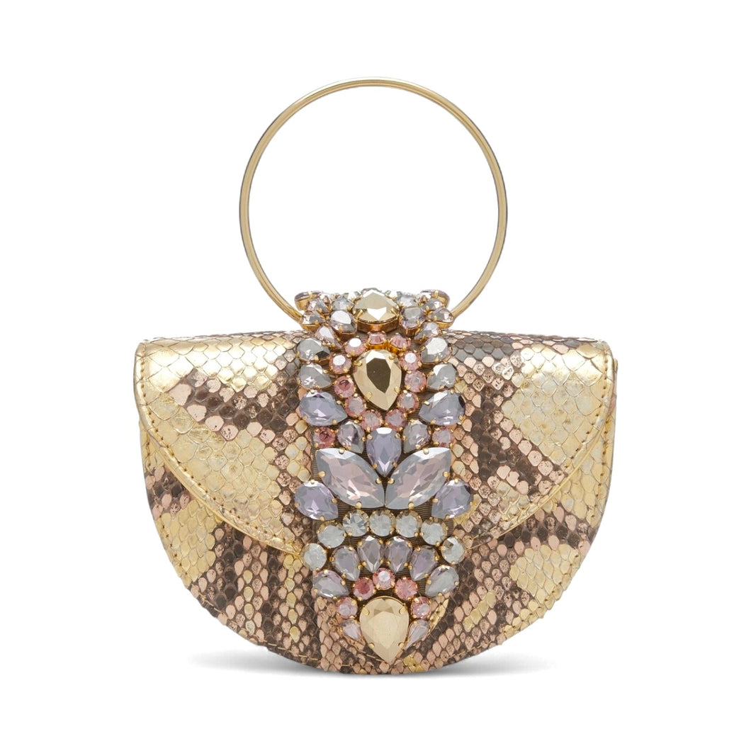 Gedebe Bag, Mini Brigitte Python Clutch