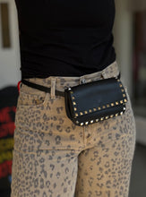 Valentino Bag, Black Leather Rockstud Belt Bag