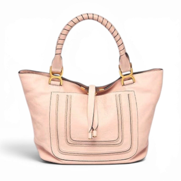 Chloé Bag, Pink Pebbled Leather Large Marcie Tote Bag