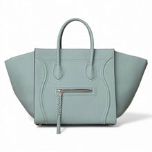 Celine Bag, Sage Pebbled Leather Medium Phantom Luggage Tote Bag
