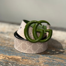 Gucci Green GG Canvas Belt (size 85)