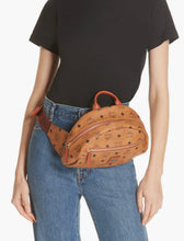 MCM Bag, Cognac Leather Cylinder Small Belt Bagm
