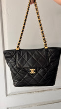 Chanel Bag, Small Black Lamsbkin Leather Shopping Bag