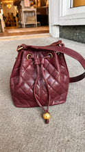 Chanel Bag, Burgundy Caviar Leather Drawstring Bucket Bag