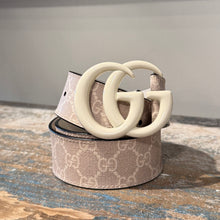 Gucci White GG Canvas Belt (size 85)