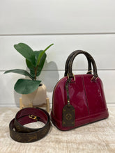 Louis Vuitton Bag, Raspberry Vernis Patent Leather Monogram Alma BB