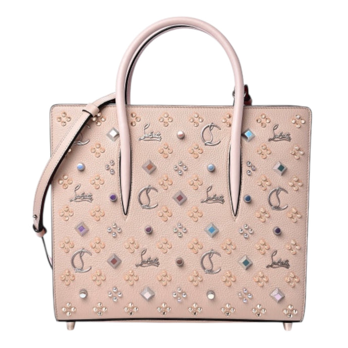 Christian Louboutin Bag, Blush Calfskin Spikes Loubinthesky Medium Paloma