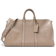 Louis Vuitton Bag, Tourterelle Empreinte Monogram Giant Keepall Bandouliere 45