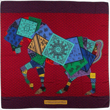 Hermès À Cheval sur mon Carré Cashmere and Silk Shawl 140