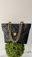 Chanel Bag, Small Black Lamsbkin Leather Shopping Bag