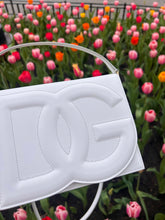Dolce & Gabbana Bag, White Logo Flap Leather Crossbody Bag