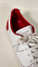 Valentino Shoes, White & Red Backnet Sneakers (size 38)