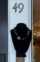 Chanel 2017 Metal Pearl Bead Crystal CC Necklace