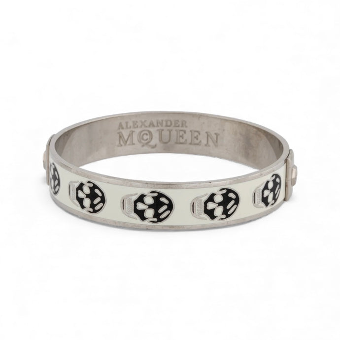 Alexander McQueen Skull Enamel Bangle Bracelet