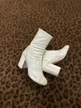 Chanel Shoes, White Leather Heeled Boots (size 39)