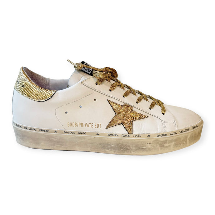 Golden Goose Shoes, White Hi-Star Sneakers (size 41)