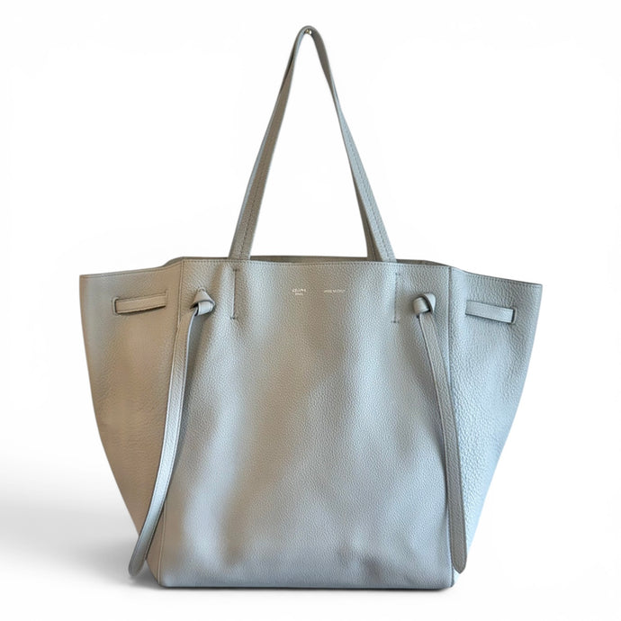 Celine Bag, Light Blue Soft Grained Calfskin Small Belt Cabas Phantom Tote