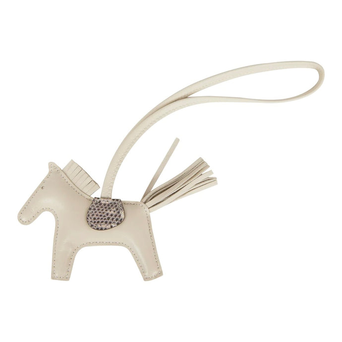 Hermès Craie & Ombre Lizard Horse Rodeo Touch Bag Charm PM