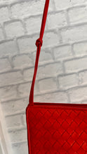 Bottega Veneta Bag, Red Nappa Intrecciato Leather Crossbody