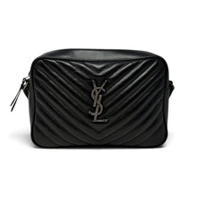 Saint Laurent Bag, Black Calfskin Matelasse Monogram Lou Camera Bag