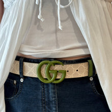 Gucci Green GG Canvas Belt (size 100)