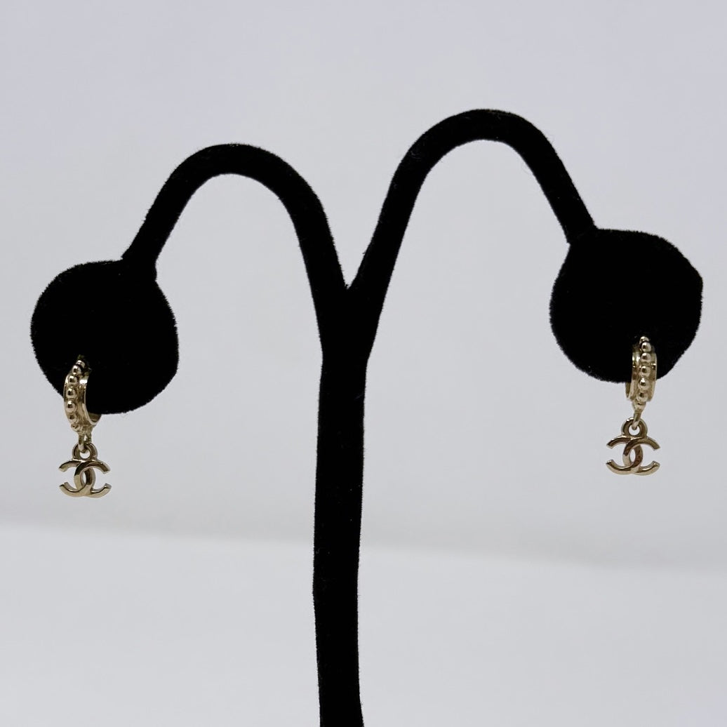 Chanel 2025 Mixed Metal CC Huggie Hoop Earrings