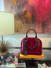 Louis Vuitton Bag, Raspberry Vernis Patent Leather Monogram Alma BB