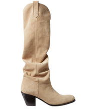 Ralph Lauren Shoes, Beige Suede Tall Western Boots (size 6.5)