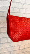 Bottega Veneta Bag, Red Nappa Intrecciato Leather Crossbody