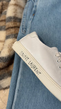Saint Laurent Shoes, White Leather Malibu Sneakers (size 36)